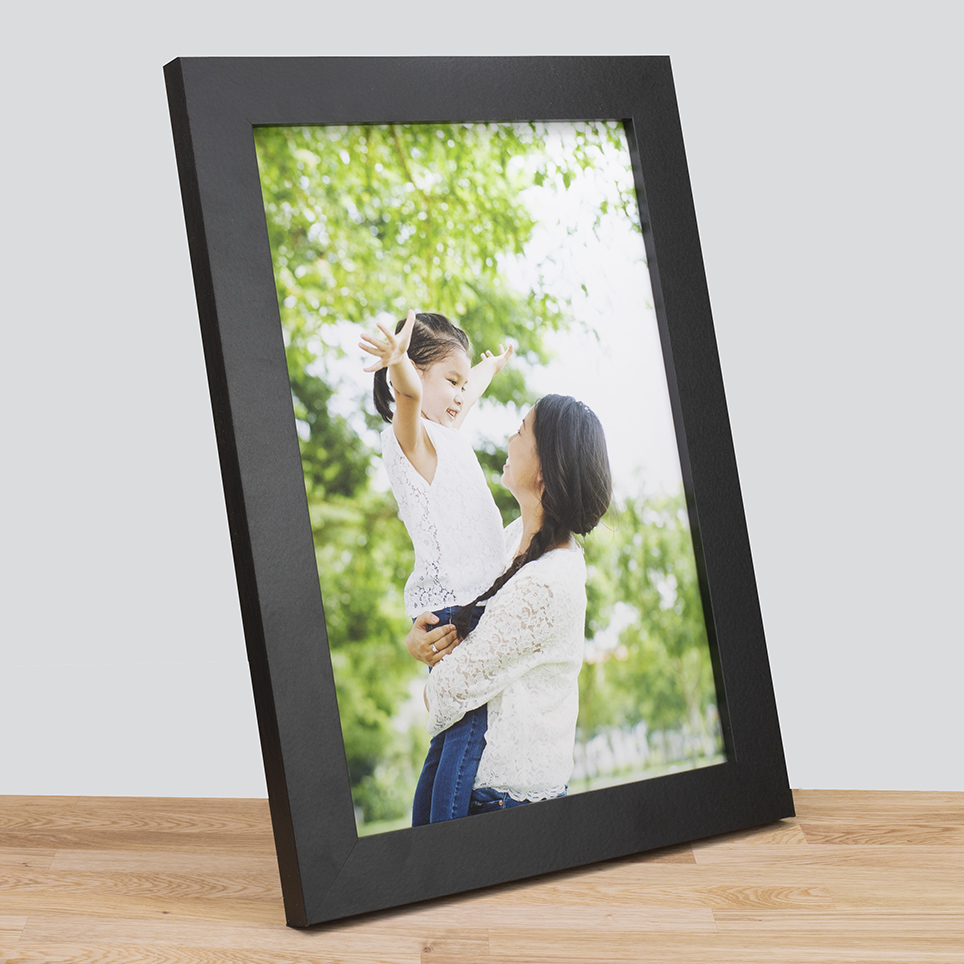 A4 Black Solid Wood Picture Frame, Stepped Profile From Our Premium ...