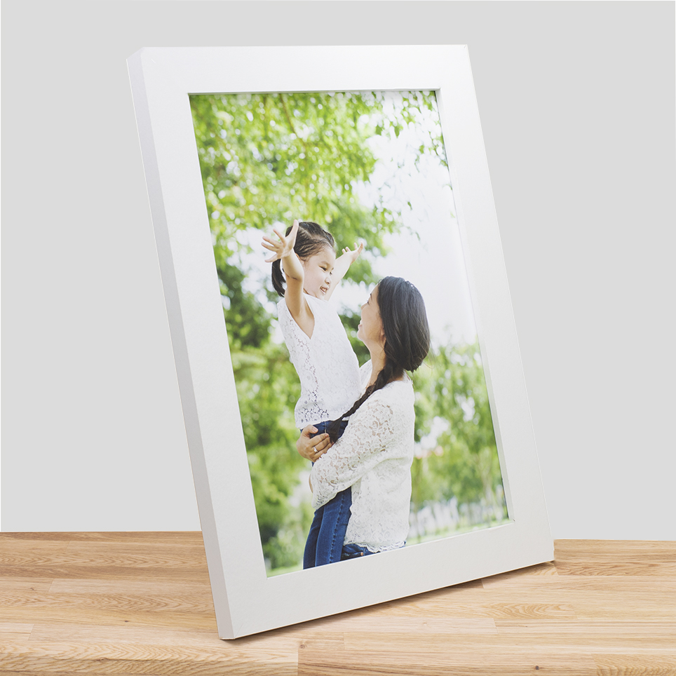 60x80cm White Solid Wood Picture Frame, Stepped Profile From Our ...